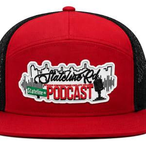Premium Richardson Flat Bill Snapback Hats (Red/Black)